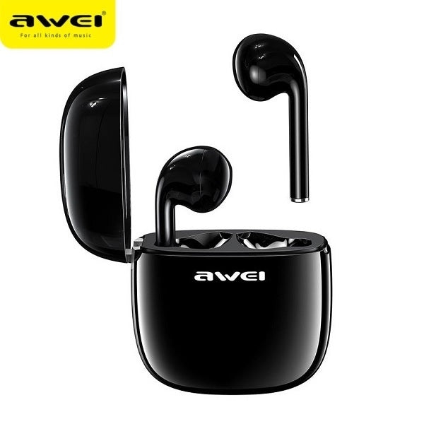 AWEI слушалки M0 5.0 T28 TWS+ със станция за докинг, черни