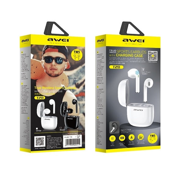 AWEI слушалки M0 5.0 T28 TWS+ със станция за докинг, черни