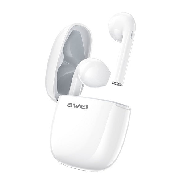 AWEI M0 5.0 T28 TWS+ слушалки със станция за докинг, бели