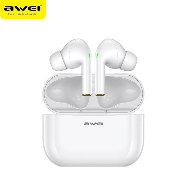 Слушалки AWEI M0 5.0 T29 TWS+ със станция за зареждане, бели