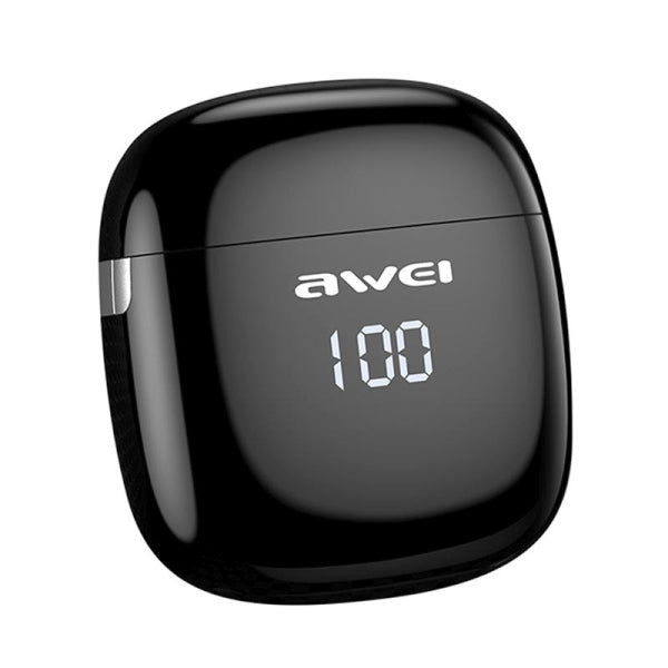 AWEI M1 5.0 TWS+ слушалки със станция за зареждане, черни