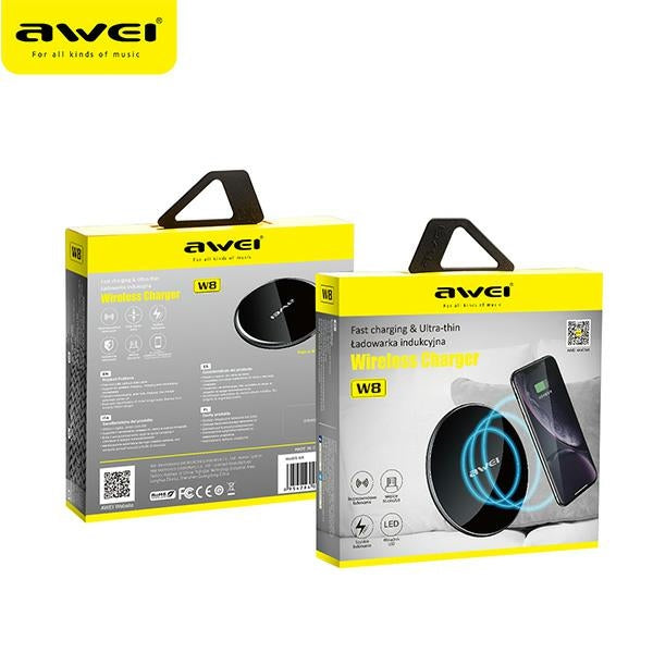 Индукционно зарядно AWEI W810W, черно