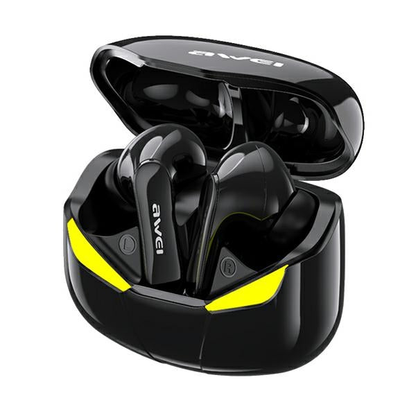 AWEI слушалки M0 5.0 T35 TWS+ с станция за зареждане, гейминг, черни