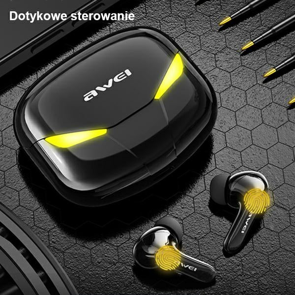AWEI слушалки M0 5.0 T35 TWS+ с станция за зареждане, гейминг, черни