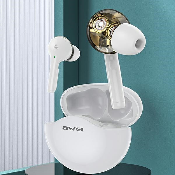 Спортни слушалки AWEI M1 M0, бели