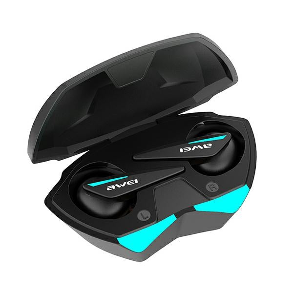 AWEI M0 T23 TWS+ слушалки с Bluetooth 5.0 и докинг станция, черни