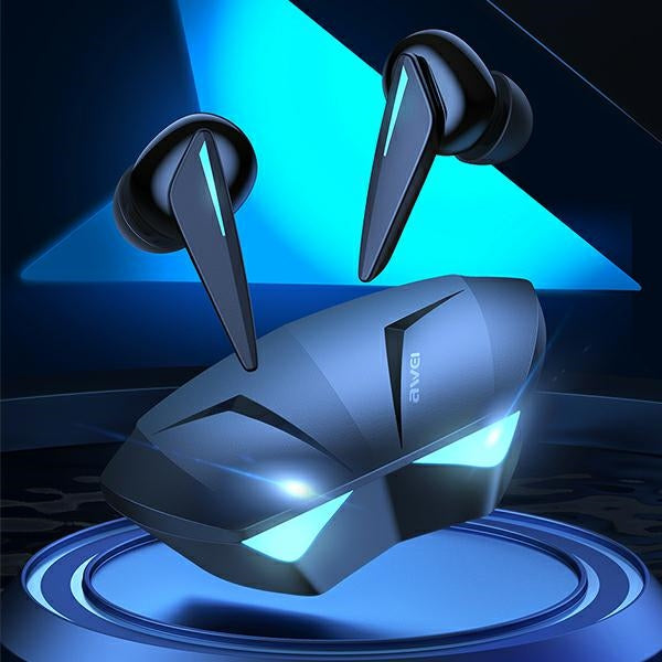AWEI M0 T23 TWS+ слушалки с Bluetooth 5.0 и докинг станция, черни