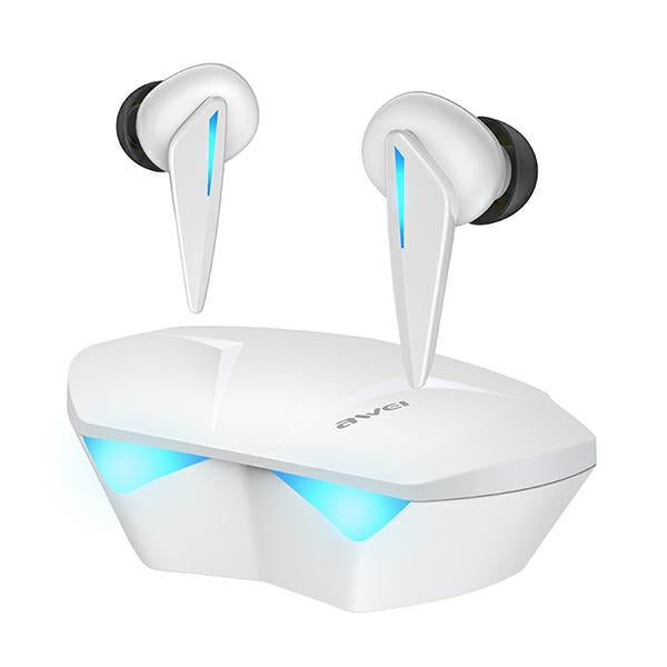 AWEI M0 5.0 T23 TWS+ слушалки с докинг станция, геймърски, бели