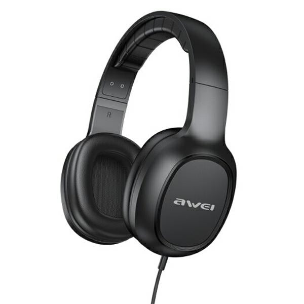 Слушалки AWEI over-ear jack 3.5mm, черни