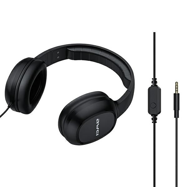 Слушалки AWEI over-ear jack 3.5mm, черни