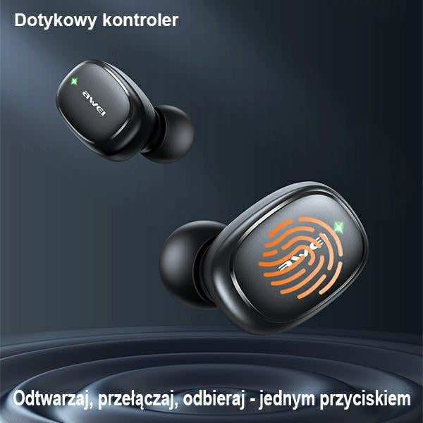 AWEI M0 5.1 T13 Pro TWS+ слушалки с докинг станция, черни