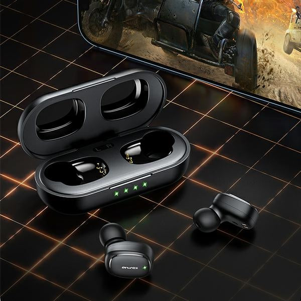 AWEI M0 5.1 T13 Pro TWS+ слушалки с докинг станция, черни