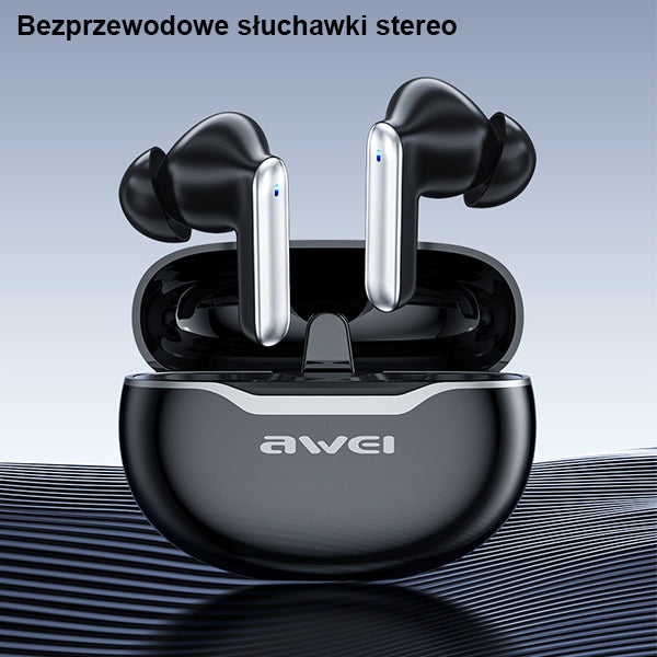 AWEI M0 T50 TWS+ слушалки с докинг станция, черни