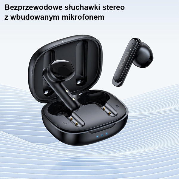 AWEI слушалки M0 5.3 T66 TWS+ със станция за зареждане, черни