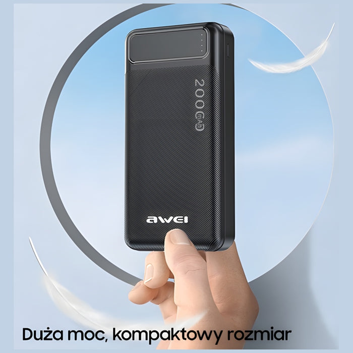 AWEI PowerBank P6K черен с USB-C/Micro-USB