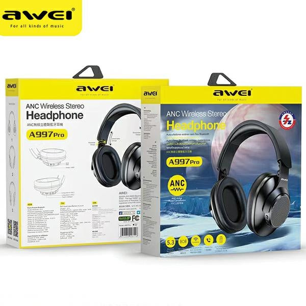 AWEI слушалки (over-ear) A997 Pro ANC Bluetooth, черни