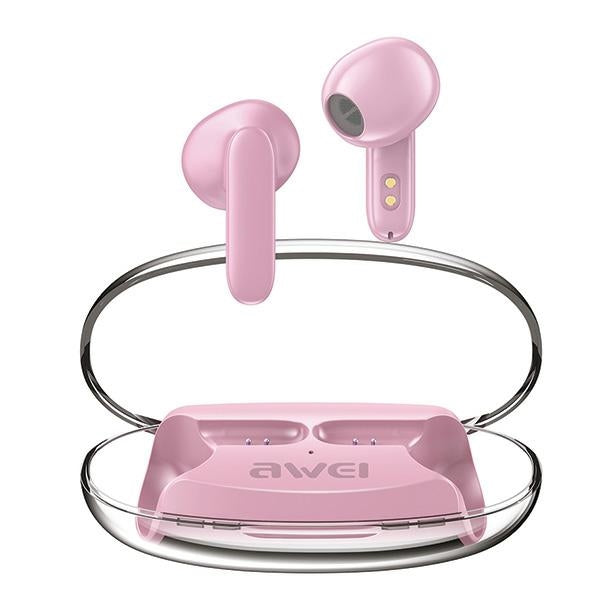 AWEI слушалки M0 5.3 T85 ENCTWS + докинг станция, розови