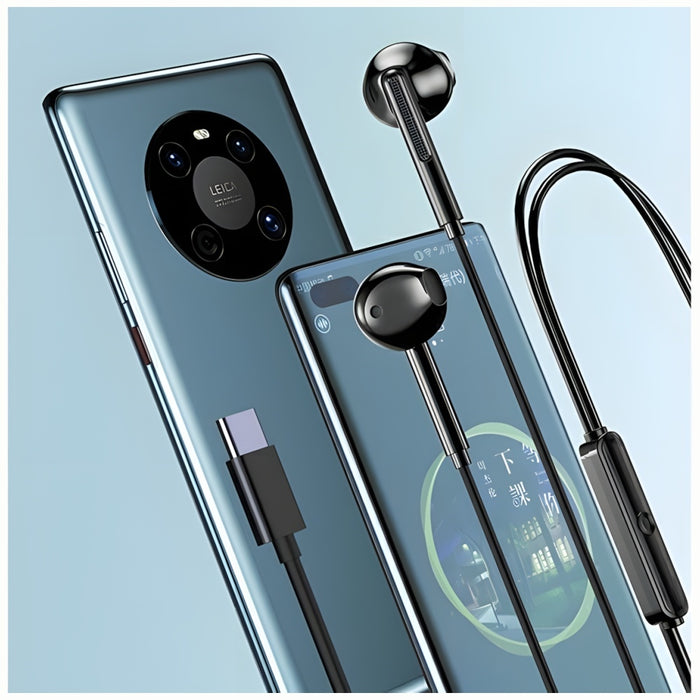 AWEI слушалки стерео PC-7T USB-C 1.2mczarny/черни