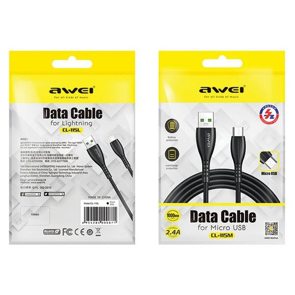 AWEI кабел CL-115T USB на USB, черен