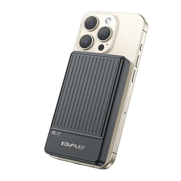 AWEI PowerBank MagSafe P33K 10000mAh22.5W, черен