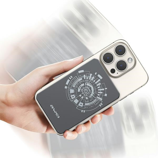 AWEI PowerBank MagSafe, сив