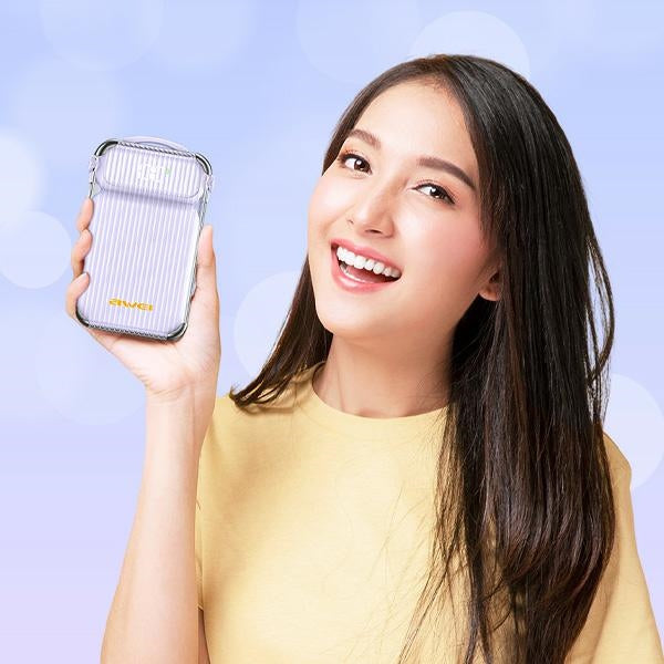 AWEI PowerBank 22,5W с кабел PD/Lightning, черен