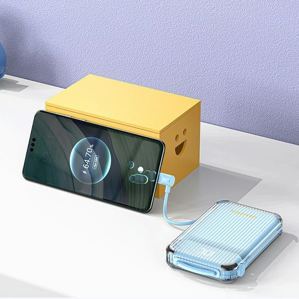 AWEI PowerBank 22,5W с кабел PD/Lightning, черен