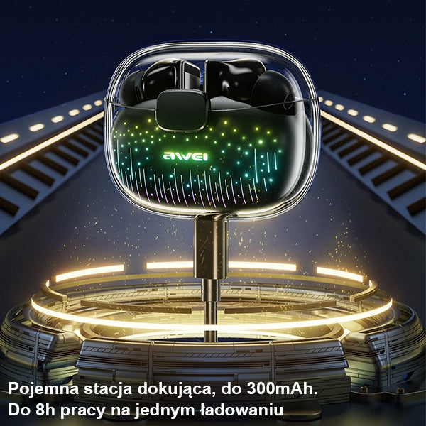 Слушалки AWEI M1 5.3 T52 с докинг станция, черни