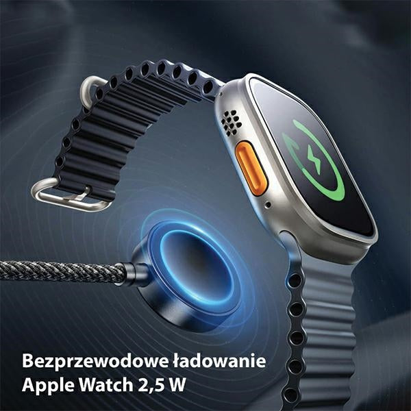 AWEI кабел W23 3в1 USB-C/Lightning/Micro-USB, 10W/2.5A, черен