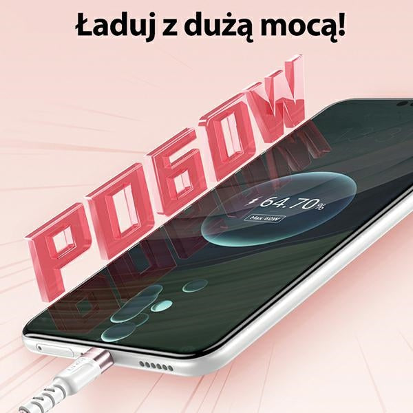 AWEI кабел магнитен за USB, черен