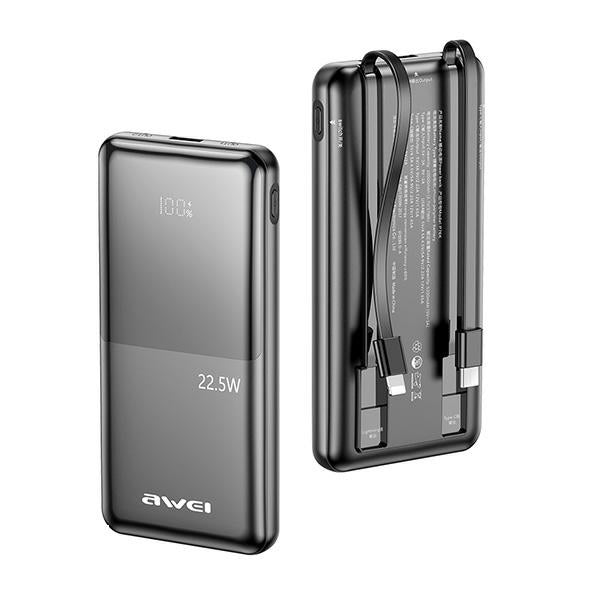 AWEI PowerBank 22 mAh, черен, с дигитален дисплей
