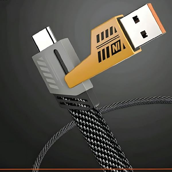 AWEI кабел 4в1 USB-C/Lightning, черен, 65W/27W