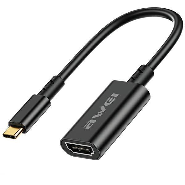 Адаптер AWEI CL-217T USB-C/HDMI, 4K, черен