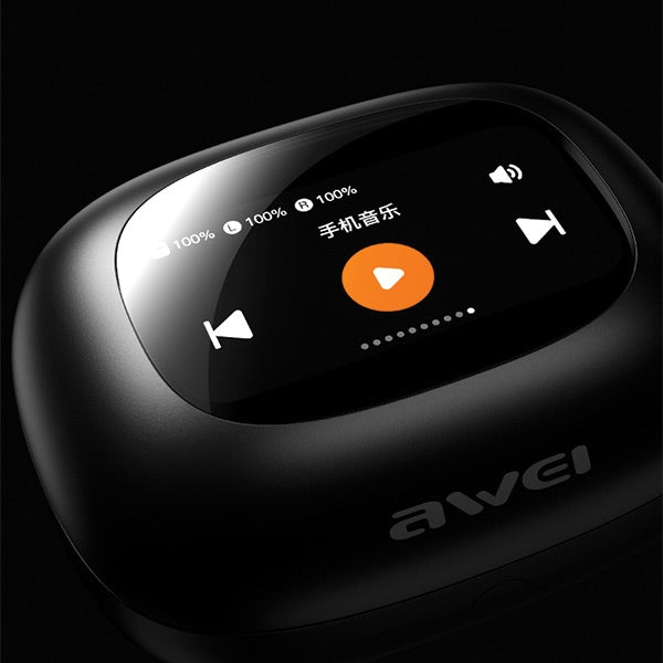 AWEI M1 TWS слушалки с доковаща станция, черни