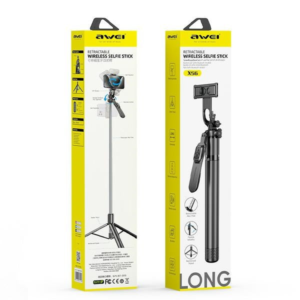 AWEI Selfie Stick X56 алуминиев, черен