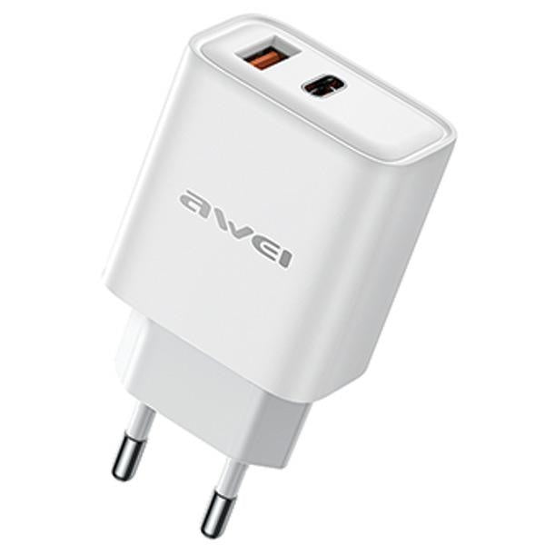 Зарядно AWEI 22.5W GaN, бяло