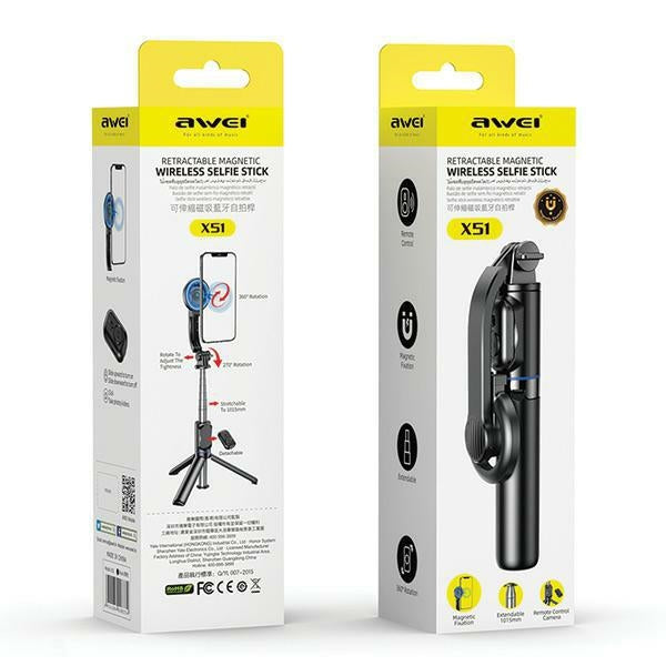 AWEI Selfie Stick X51, черен