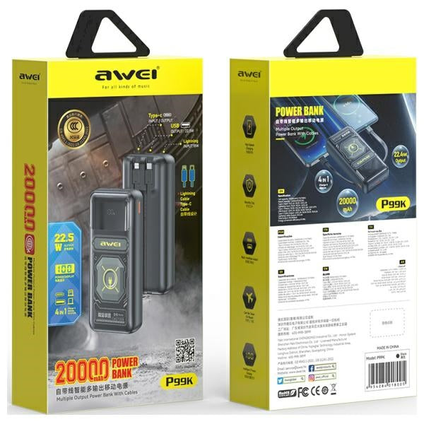 AWEI PowerBank 22 mAh, черен