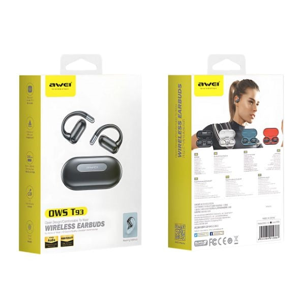 AWEI M0 5.4 OWS T93+ слушалки с станция за докинг, черни
