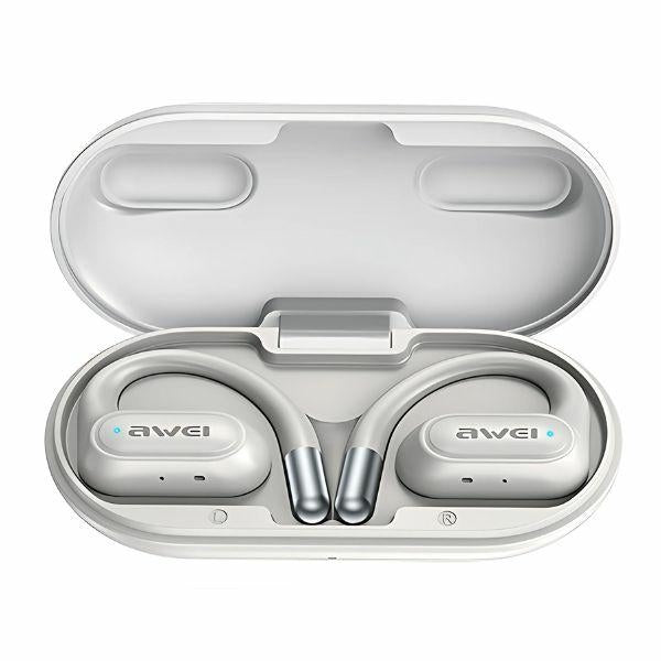 Слушалки AWEI M0 5.4 OWS T93+ с докинг станция, бели