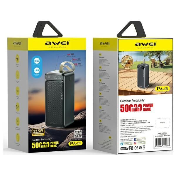 Powerbank AWEI M0 M1 22.5W, черен