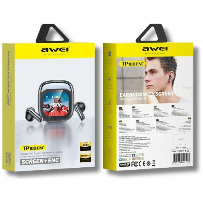 Слушалки AWEI M0 M1 5.4 TWS с докинг станция, черни
