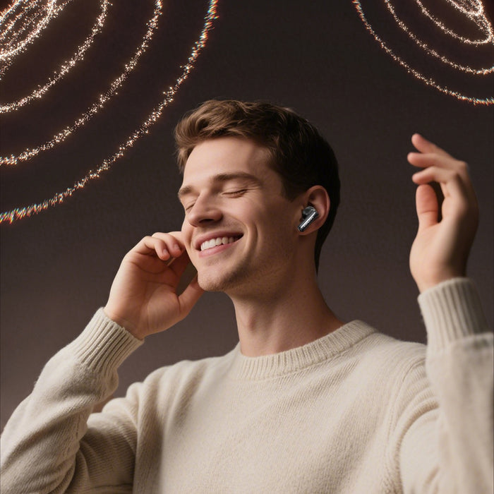 Безжични слушалки AWEI M0 ANC Bluetooth 6.0 TWS със зарядна станция, черни