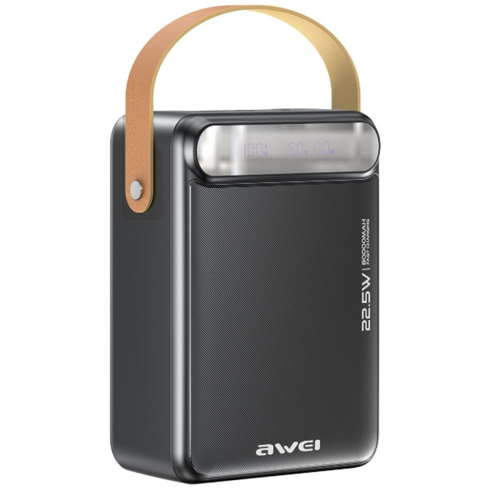 Powerbank AWEI 22,5W PD, черен