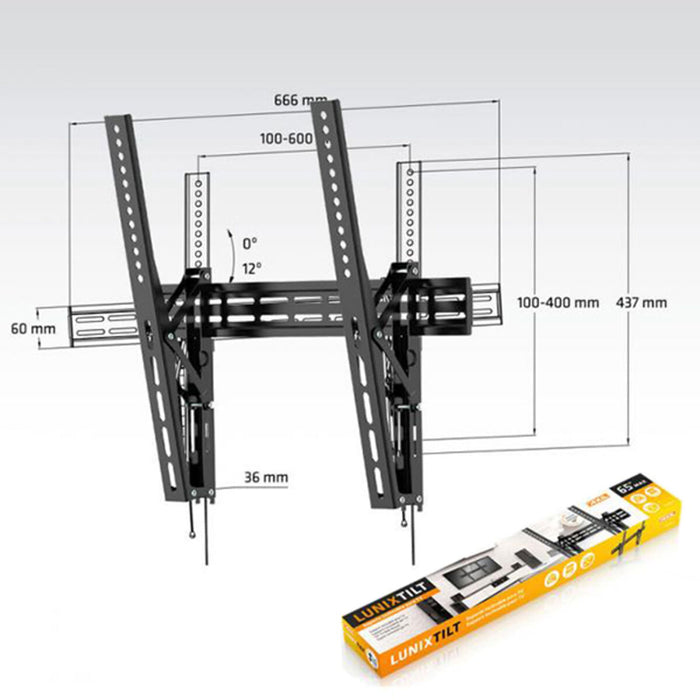 Фиксирана поставка за телевизор Axil 0571E 32"-65" 35 Kg Черен