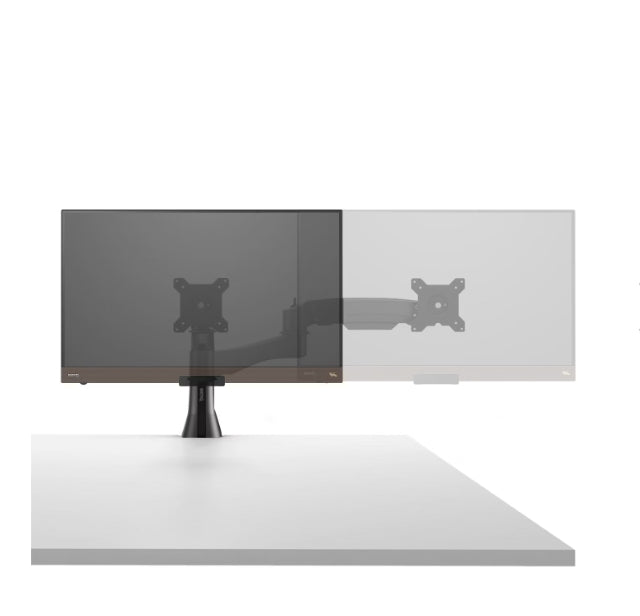 BenQ рамо, рамо за монитор за монтиране на бюро AS10, съвместимо с 21,5/ 24 / 27” монитори, за ВСИЧКИ модели GL/GW/BL/PD/EW/SW с възможност за монтаж VESA 100 mm или 75 mm, от 2,5 kg до 8 kg, 315 mm регулиране на височината