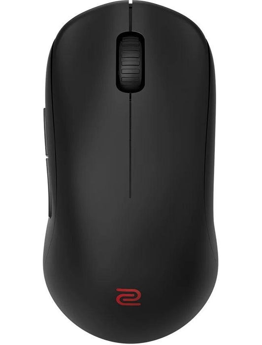 Безжична мишка BenQ ZOWIE U2 за електронни спортове, размер M, 60 g, до 1000 Hz, до 3200 DPI, симетричен дизайн, извита навътре от двете страни за гъвкавост по време на движение под различни ъгли, безжичен дизайн с подобрен приемник, без водач, plug and p