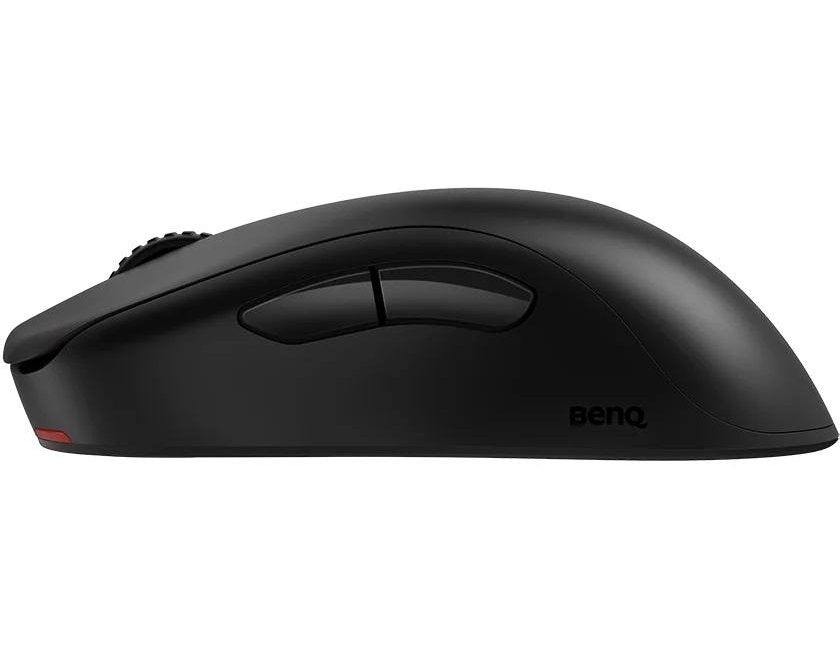 Безжична мишка BenQ ZOWIE U2 за електронни спортове, размер M, 60 g, до 1000 Hz, до 3200 DPI, симетричен дизайн, извита навътре от двете страни за гъвкавост по време на движение под различни ъгли, безжичен дизайн с подобрен приемник, без водач, plug and p
