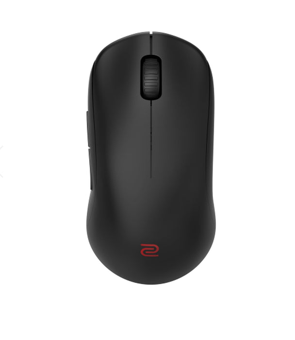 BenQ ZOWIE U2-DW 4K безжична мишка за електронни спортове, размер M, 60 g, до 4000 Hz, до 3200 DPI, симетричен дизайн, извити навътре от двете страни за гъвкавост по време на движение под различни ъгли, безжична с 4K подобрен приемник, без драйвер, plug a