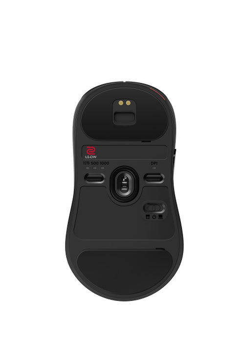 BenQ ZOWIE U2-DW 4K безжична мишка за електронни спортове, размер M, 60 g, до 4000 Hz, до 3200 DPI, симетричен дизайн, извити навътре от двете страни за гъвкавост по време на движение под различни ъгли, безжична с 4K подобрен приемник, без драйвер, plug a